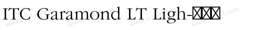 ITC Garamond LT Ligh字体转换